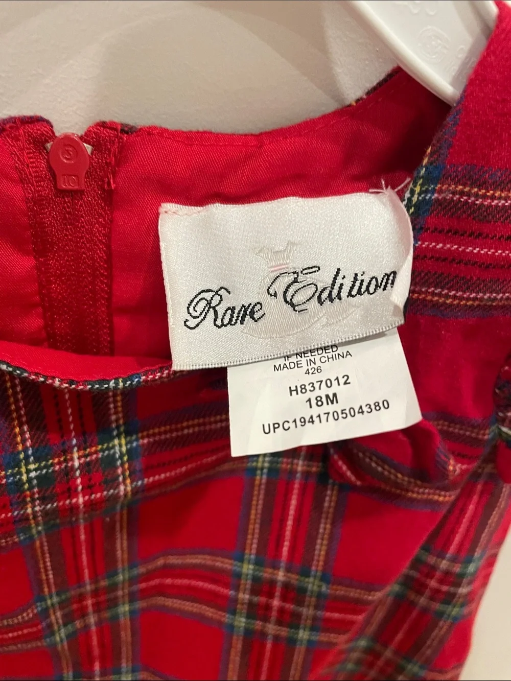 Rare Editions Red Plaid Girls Skirt